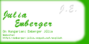 julia emberger business card